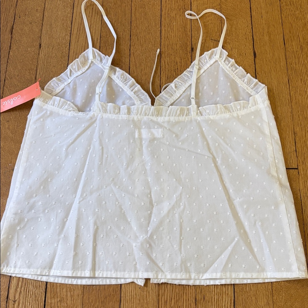 White Ruffle Cami Top - Picture 3 of 3